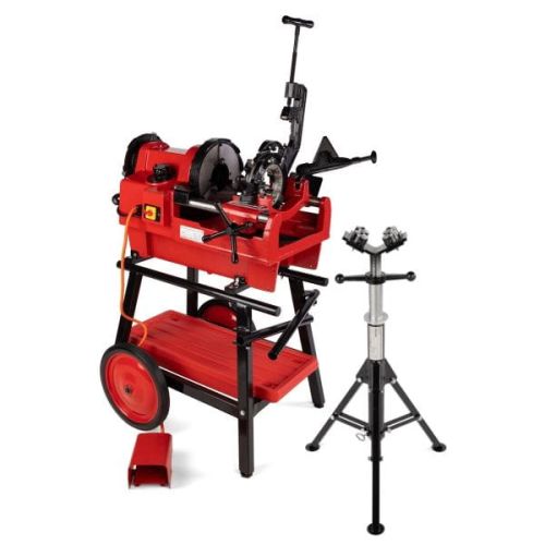 Gwintownica / gwinciarka do rur 4 '' Gtools Gtronic 4 GT4100 + wózek do gwinciarki + podpórka