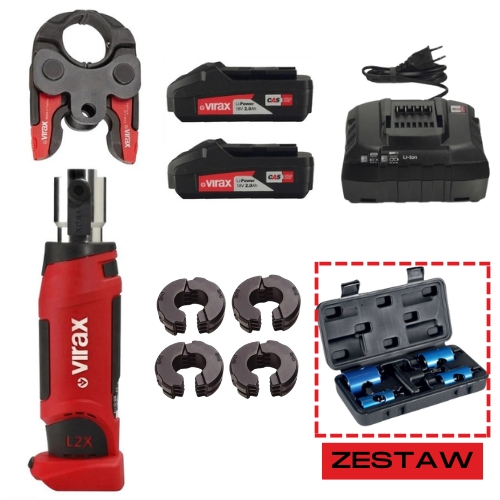 ZACISKARKA VIRAX Viper® L2X CAS SYSTEM + WKŁADKI U16-20-25-32 + zacisk główny 253580 + zestaw kalibratorów