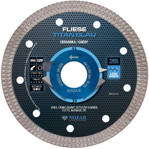 Tarcza diamentowa Nozar Fliese Titan Blau 125 mm