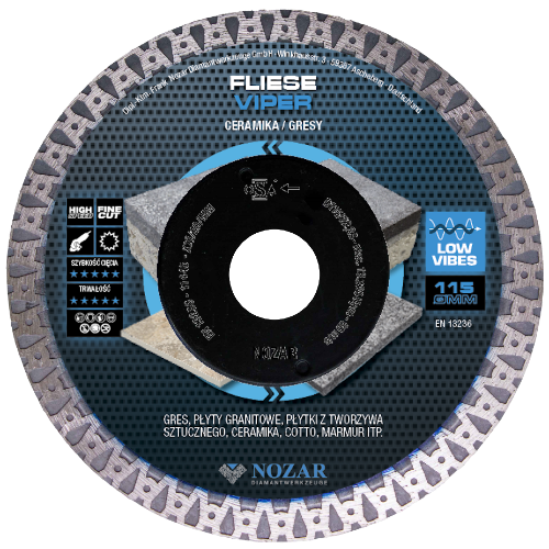 Tarcza diamentowa Nozar Fliese Viper 115 mm