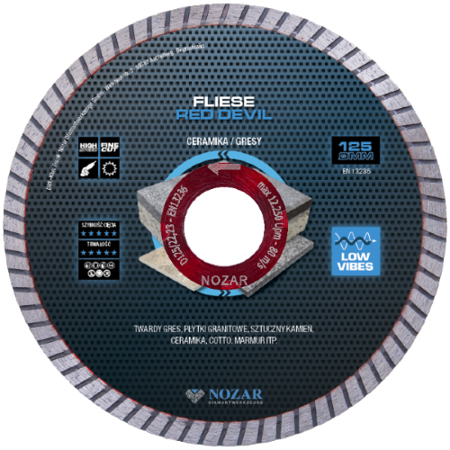 Tarcza diamentowa Nozar Red Devil Fliese 125 mm
