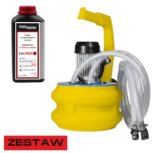 Zestaw pompa do odkamieniania FlowTech 8 + środek do odkamieniania CalcTECH H