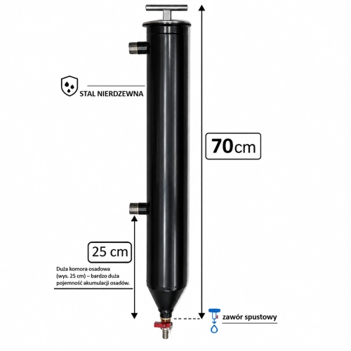 Filtr magnetyczny duży T3 z separatorem zanieczyszczeń
